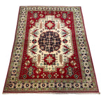 197 x 145 cm Hand Knotted Afghan Kazak Wool Rug