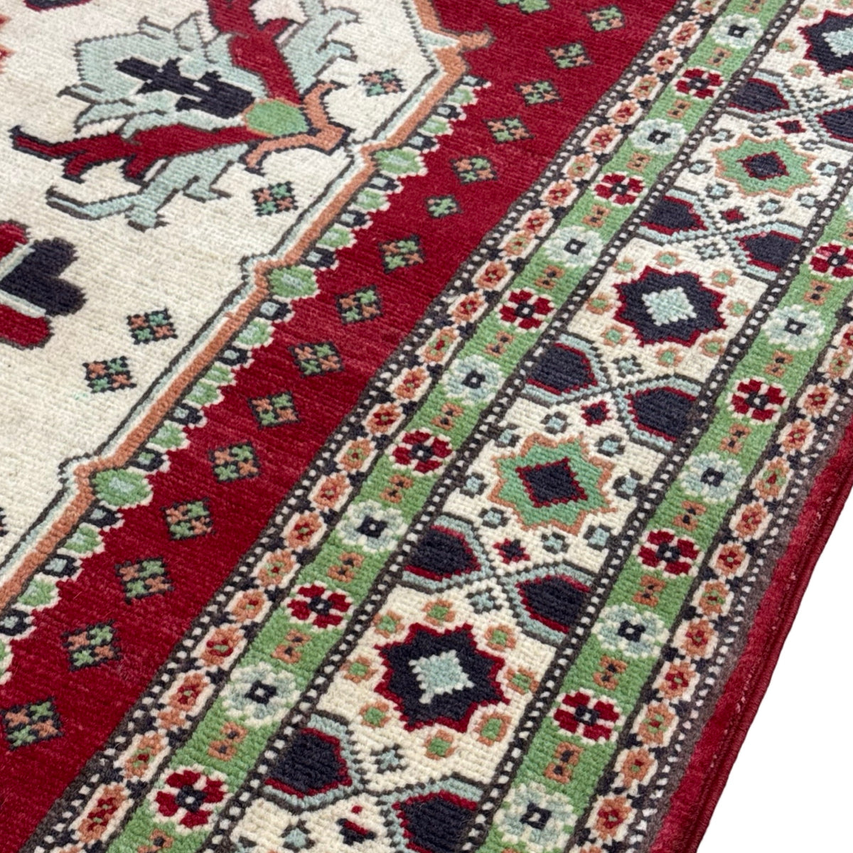 197 x 145 cm Hand Knotted Afghan Kazak Wool Rug