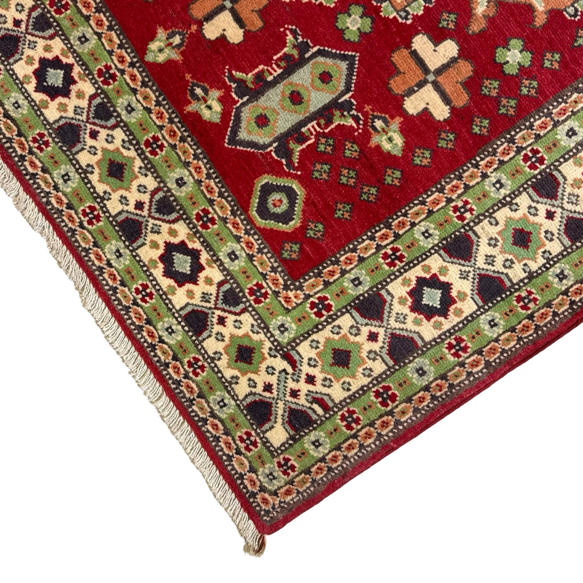 197 x 145 cm Hand Knotted Afghan Kazak Wool Rug