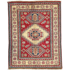 122 x 95 cm Hand Knotted Afghan Kazak – Wool Rug
