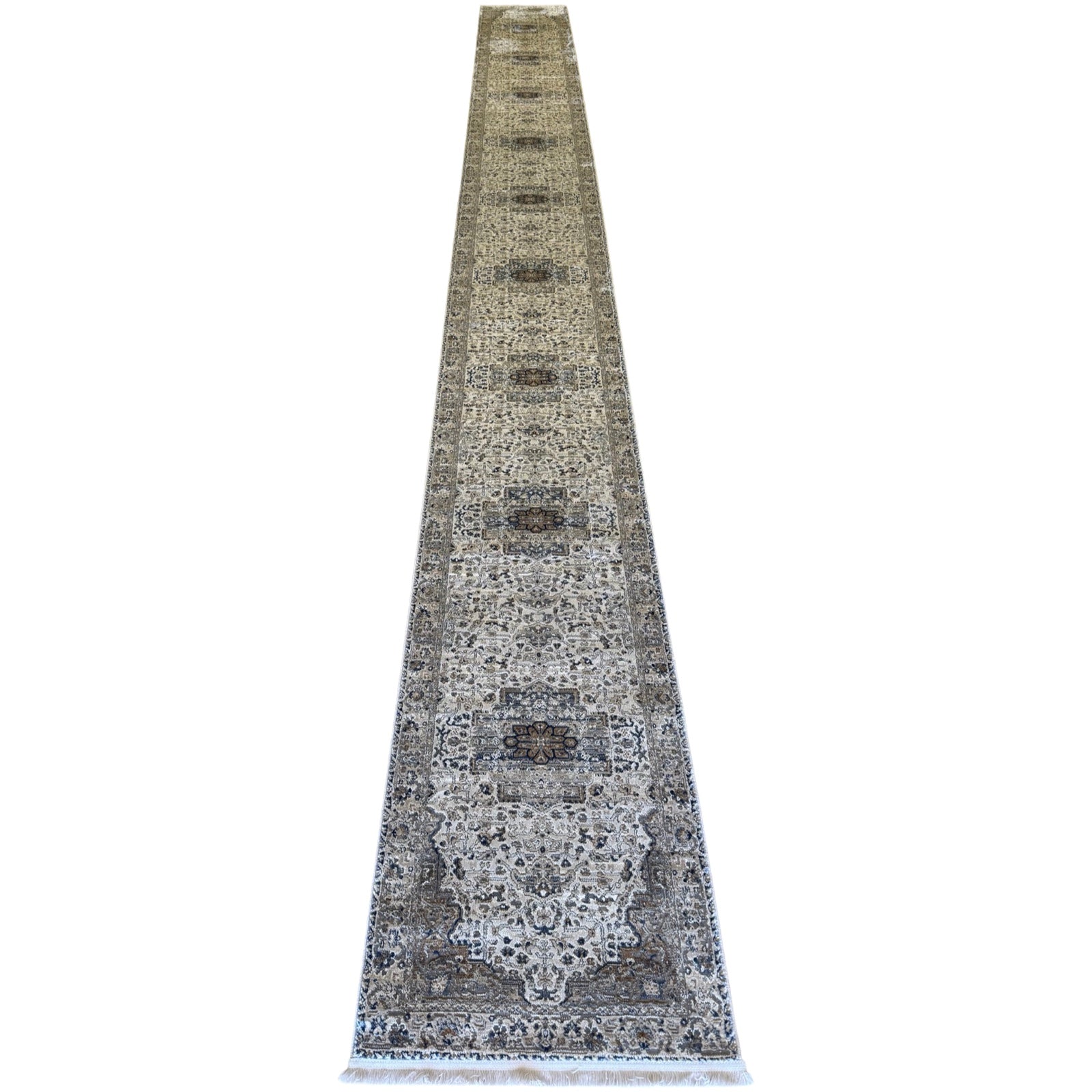 800 x 80cm Vintage Persian, Beige Runner Rug