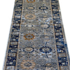 800 x 80cm Vintage Persian, Grey Blue Runner Rug