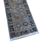 800 x 80cm Vintage Persian, Grey Blue Runner Rug