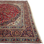 412 x 270 cm Hand-Knotted Persian Kashan Wool Rug