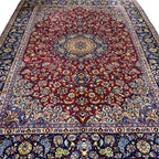 398 x 298 cm Hand-Knotted Mashad Persian Wool Rug