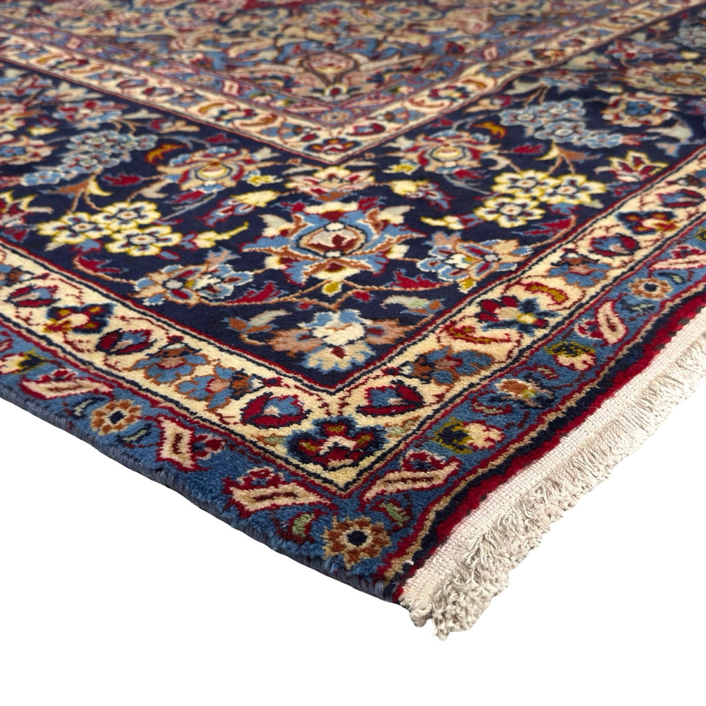 398 x 298 cm Hand-Knotted Mashad Persian Wool Rug