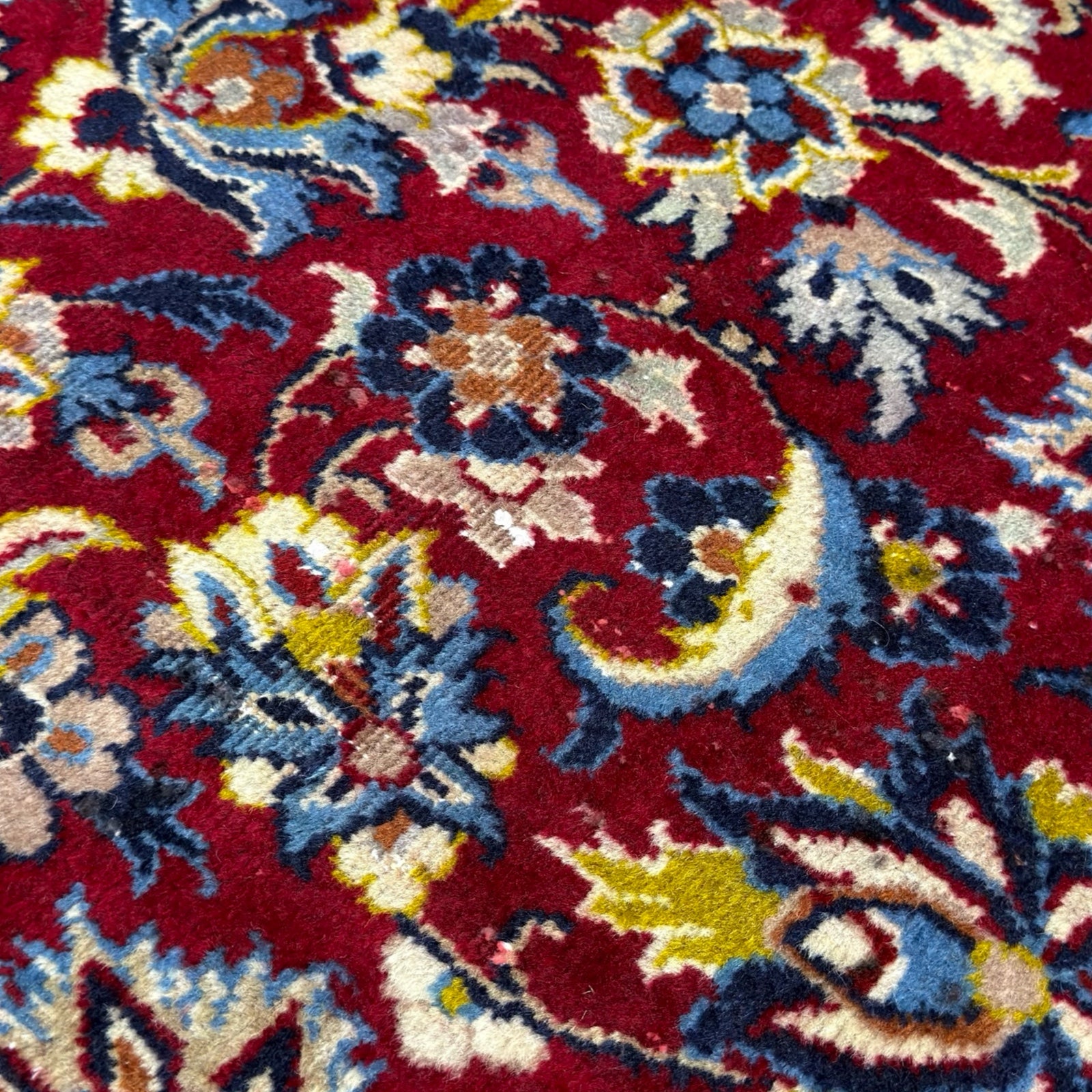 398 x 298 cm Hand-Knotted Mashad Persian Wool Rug