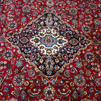 412 x 270 cm Hand-Knotted Persian Kashan Wool Rug