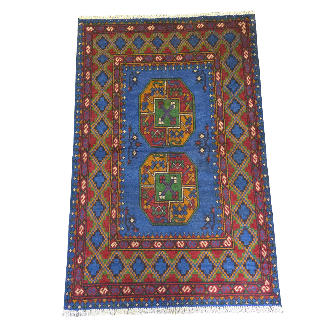162 x 105 cm Hand Knotted Afghan Akche Bokhara – Wool Rug