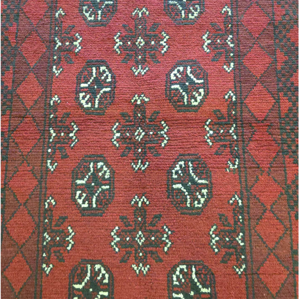 154 x 100 cm Hand Knotted Red Afghan Akche Bokhara – Wool Rug
