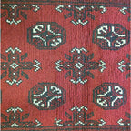154 x 100 cm Hand Knotted Red Afghan Akche Bokhara – Wool Rug