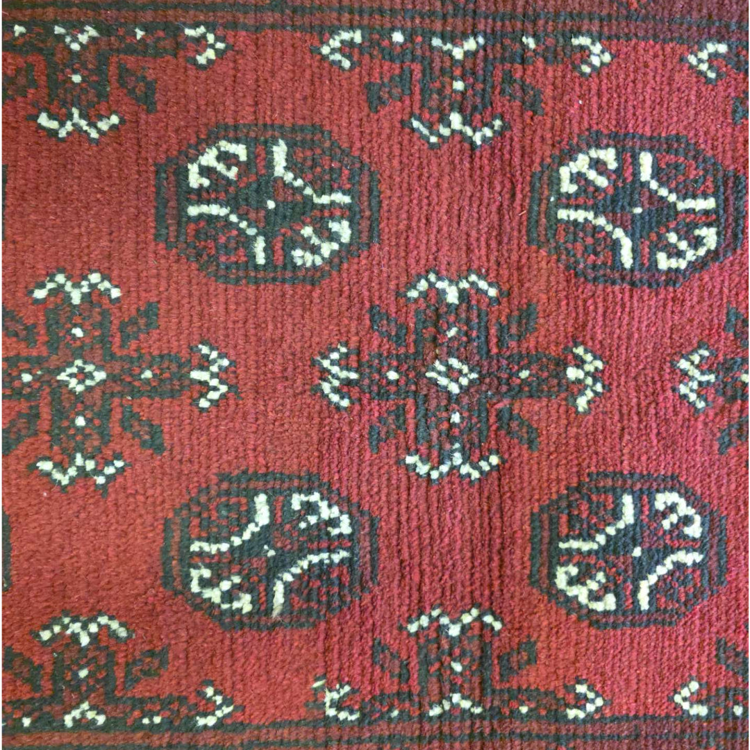 154 x 100 cm Hand Knotted Red Afghan Akche Bokhara – Wool Rug