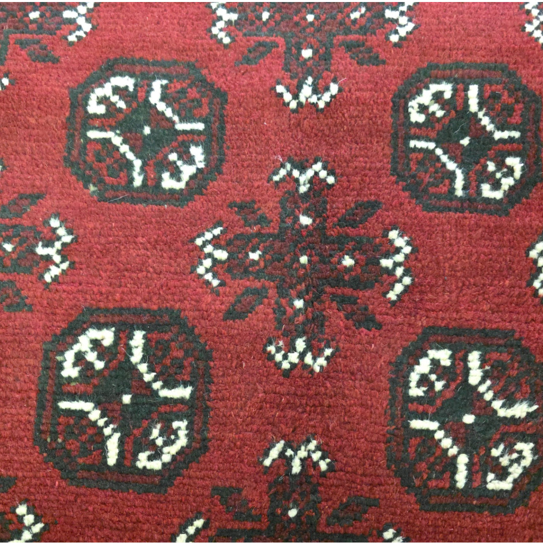 147 x 100 cm Hand Knotted Red Afghan Akche Bokhara – Wool Rug