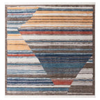 365 x 365 cm Large Size Square Modern Geometric Design – Multicolour Rug
