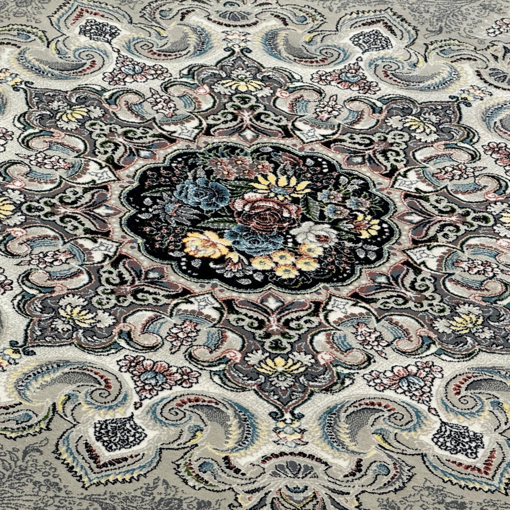 400 x 300 cm Persian Machine-Made Floral, Grey Rug