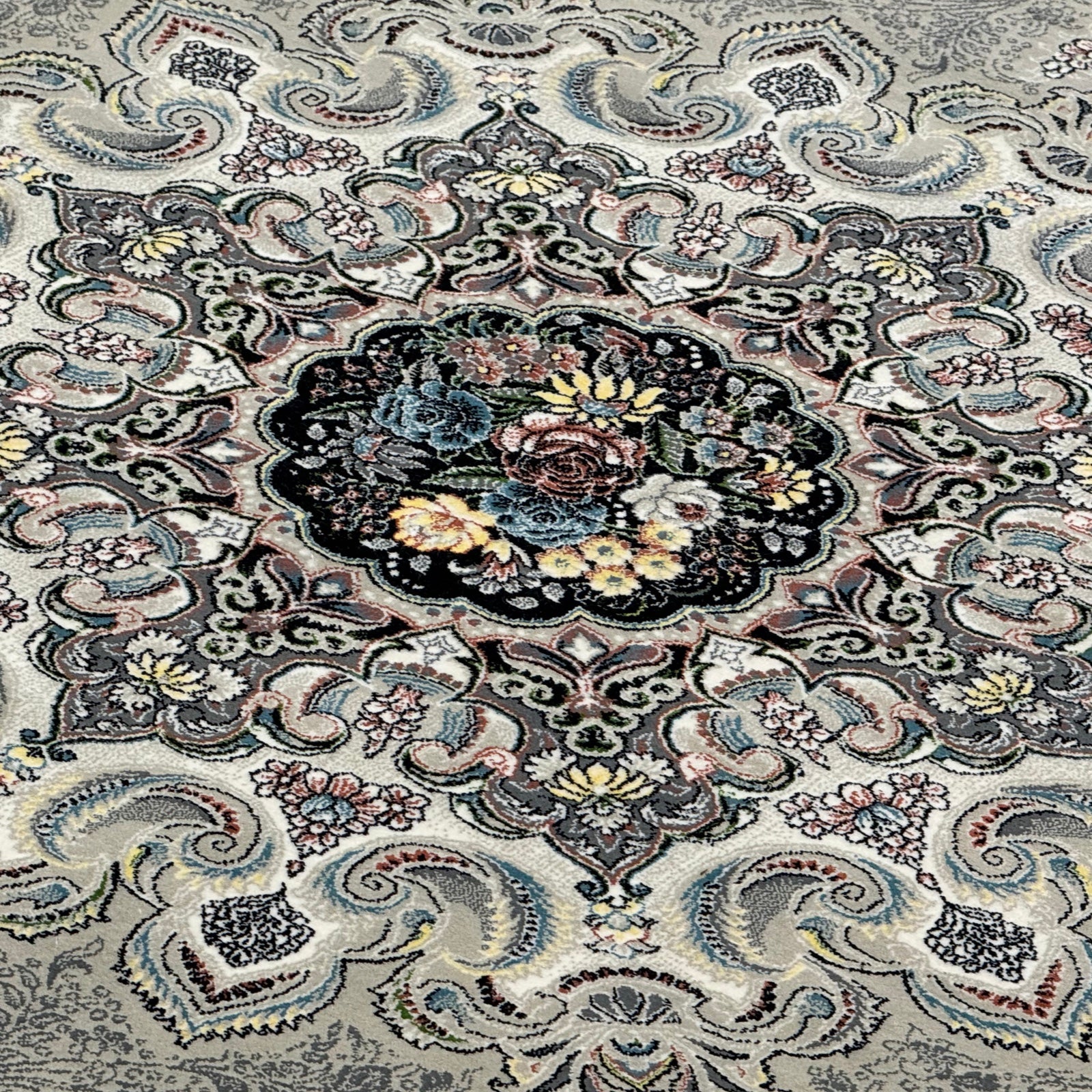 400 x 300 cm Persian Machine-Made Floral, Grey Rug