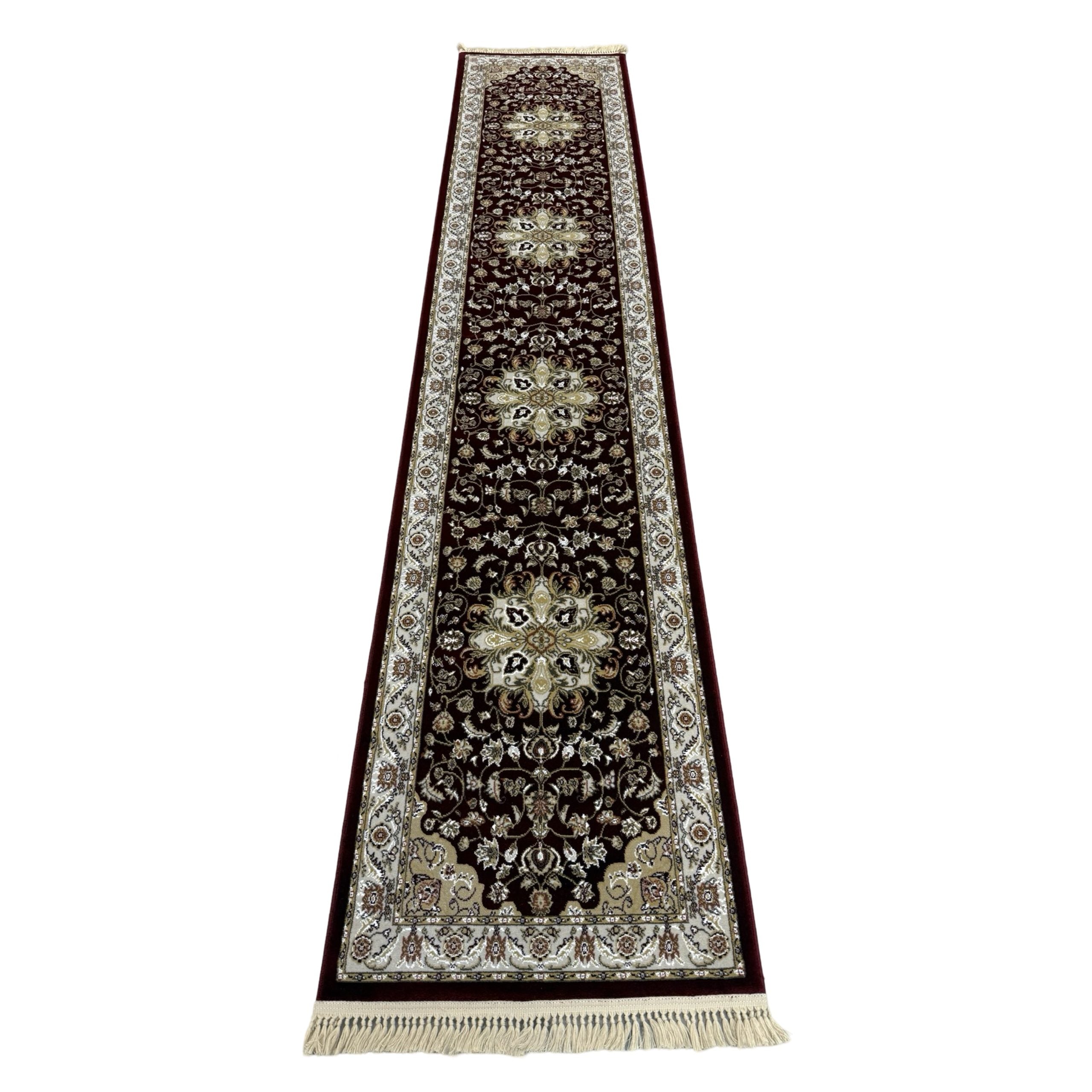 400 x 80cm Turkish Machine Made Mashad Runner Rug