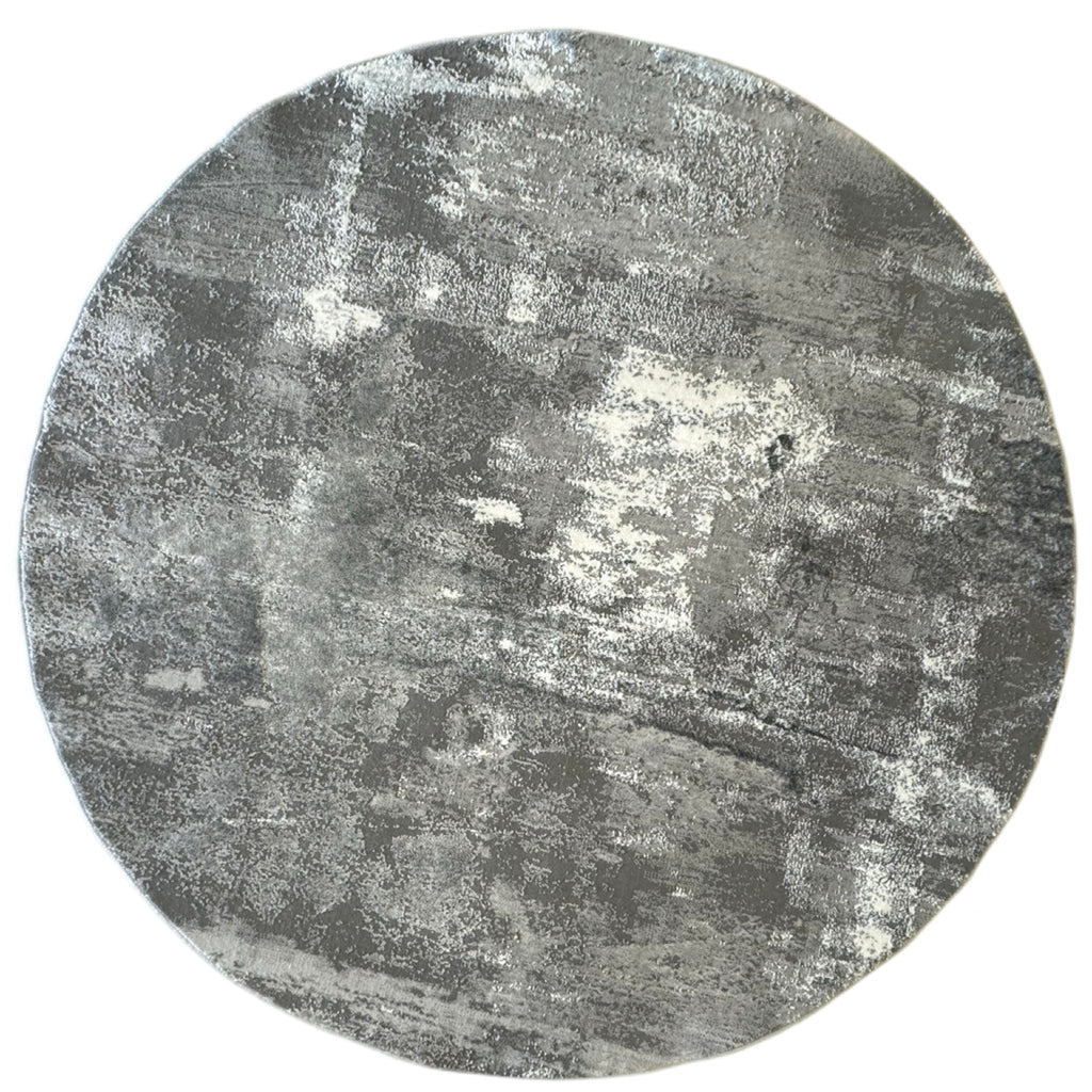 160 x 160 cm Modern Plain Light Grey Round Rug