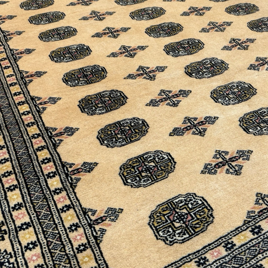 296 x 201 cm Hand-Knotted Karachi Bokhara – Beige Rug