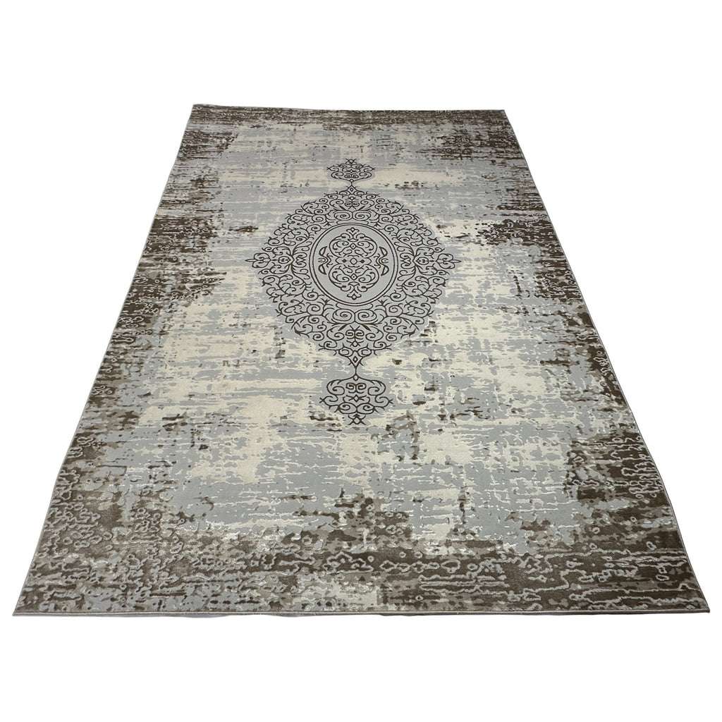 290 x 200 cm Persian Tabriz Design Machine-Made Rug, Grey