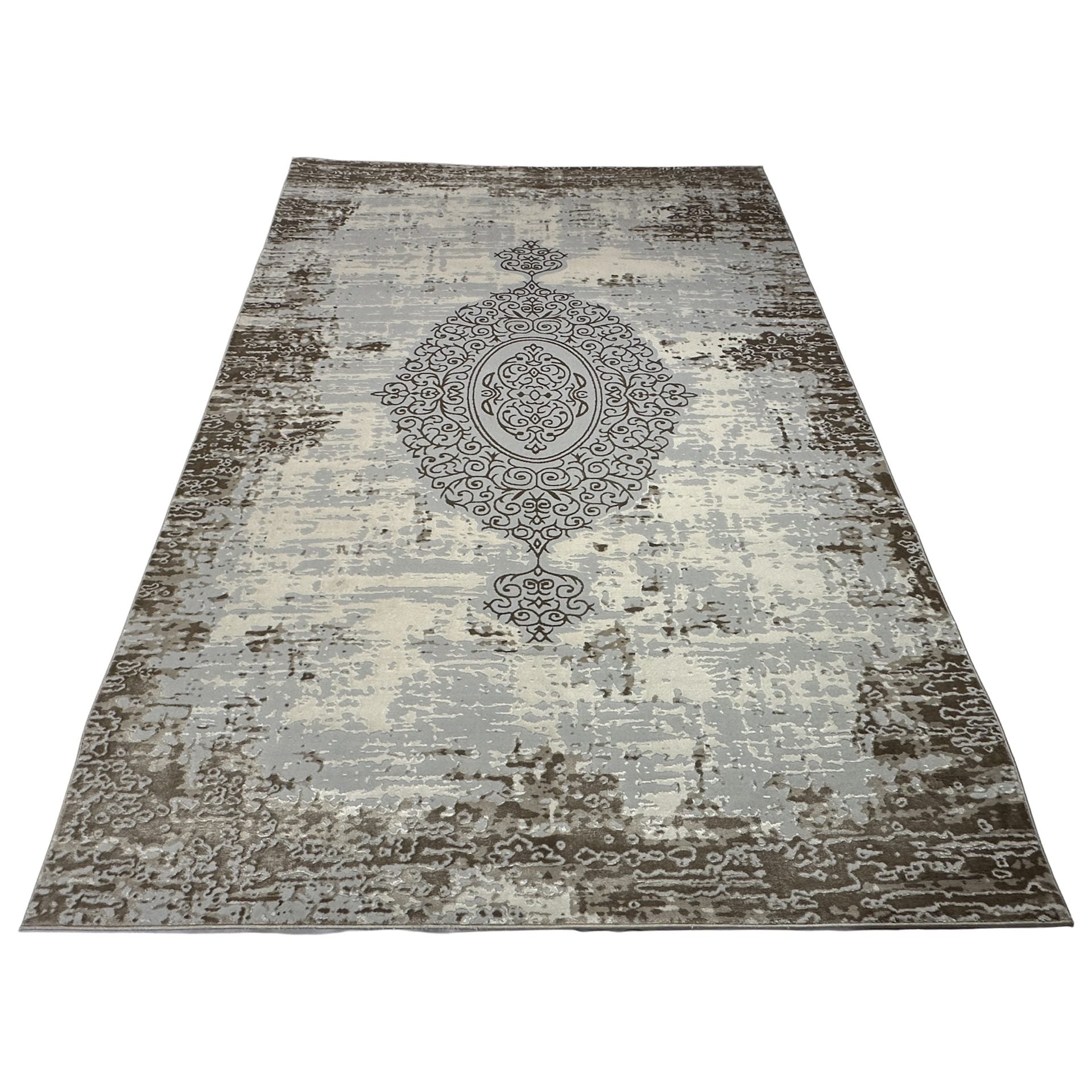 290 x 200 cm Persian Tabriz Design Machine-Made Rug, Grey
