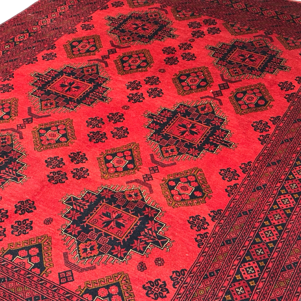 297 x 193 cm Hand-Knotted Afghan Khal Mohammadi Turkmen Rug