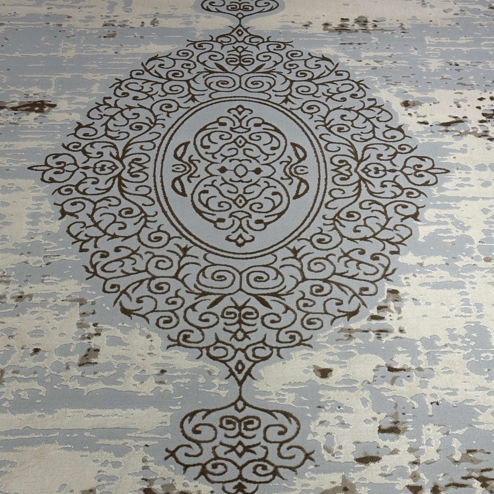 290 x 200 cm Persian Tabriz Design Machine-Made Rug, Grey