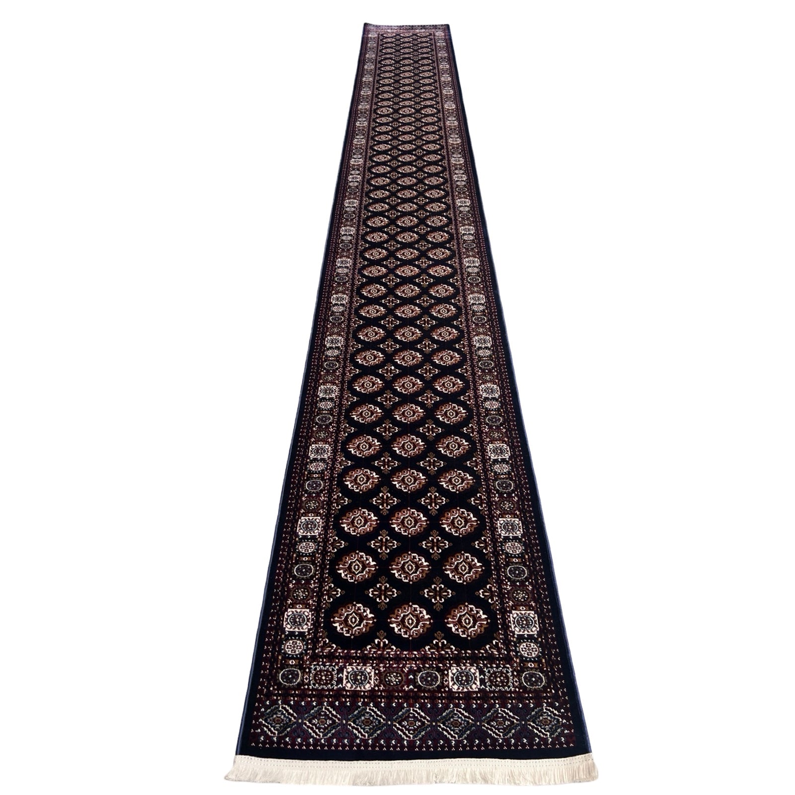 600 x 80cm Bokhara Machine Made, Navy Rug