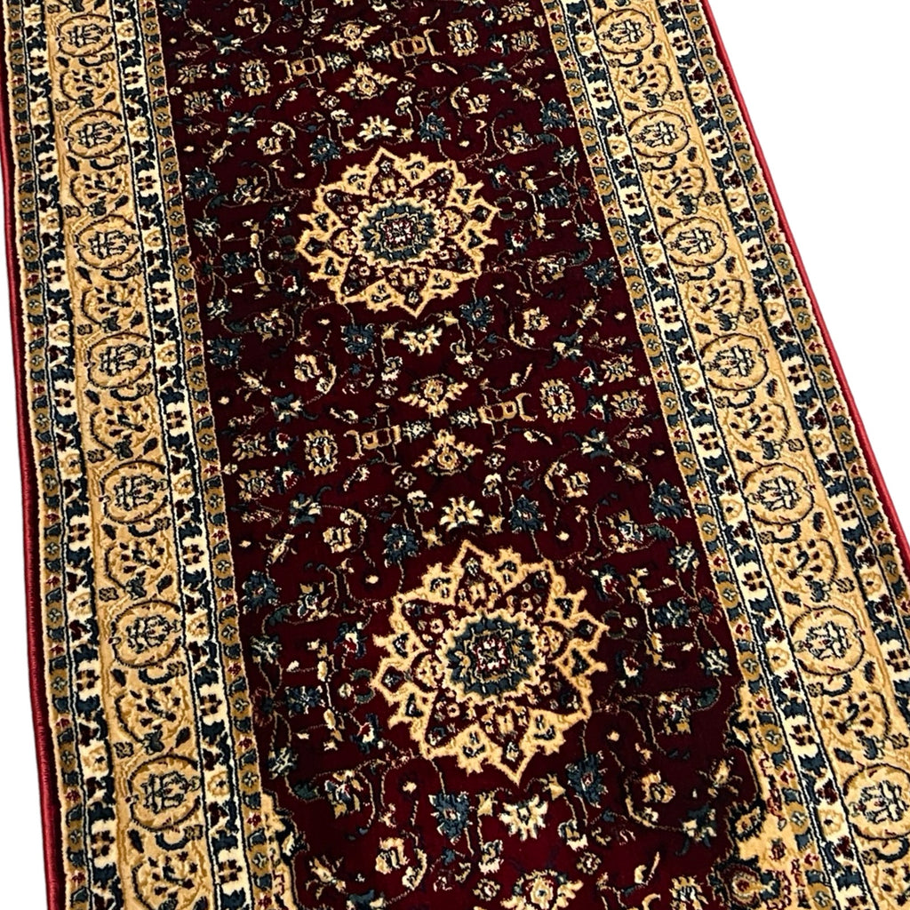 800 x 80 cm Persian Kashan Runner Rug, Machine-Made
