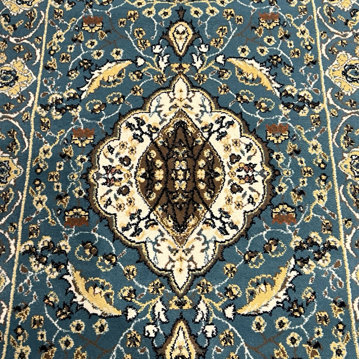 600 x 80 cm Persian Design Machine Made Blue Runner Rug