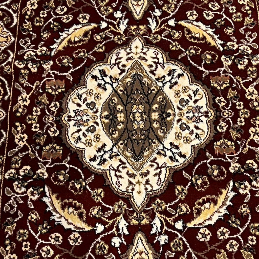 600 x 80cm Persian Mashad Machine Made, Red Runner Rug