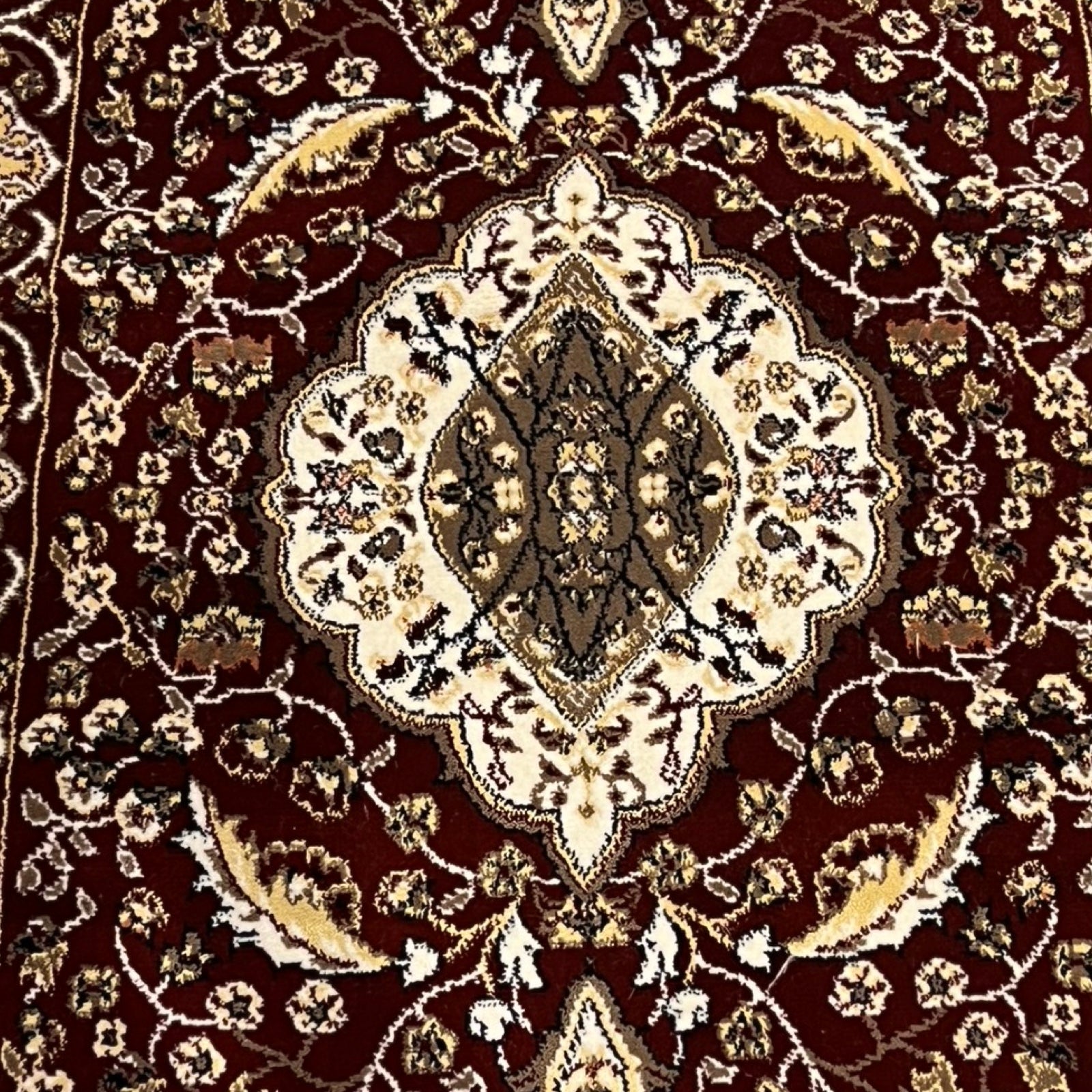 600 x 80cm Persian Mashad Machine Made, Red Runner Rug