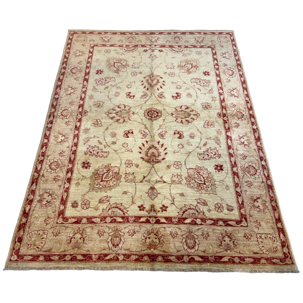 247 x 180 cm Afghan Chobi Hand-Knotted Wool Rug
