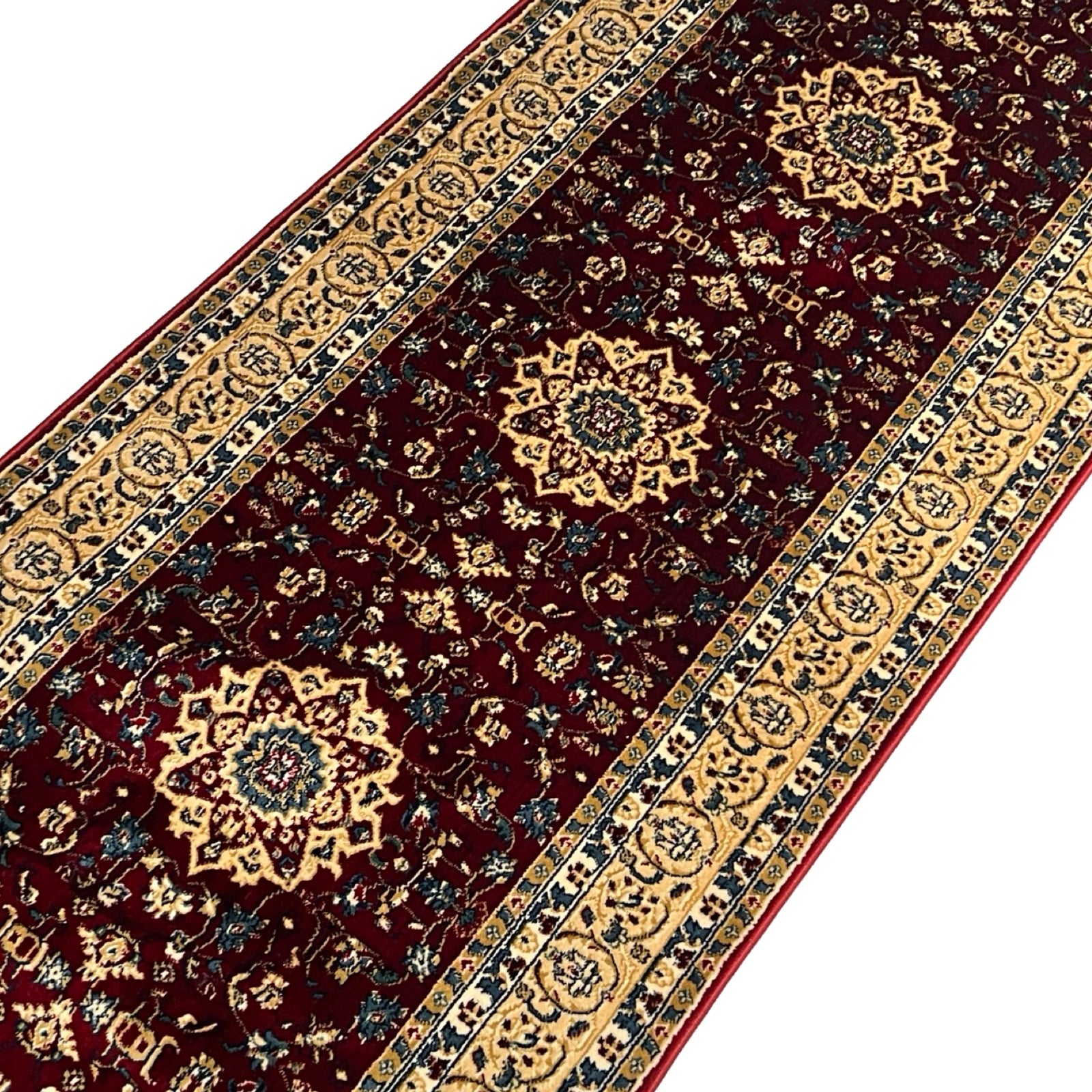 800 x 80 cm Persian Kashan Runner Rug, Machine-Made