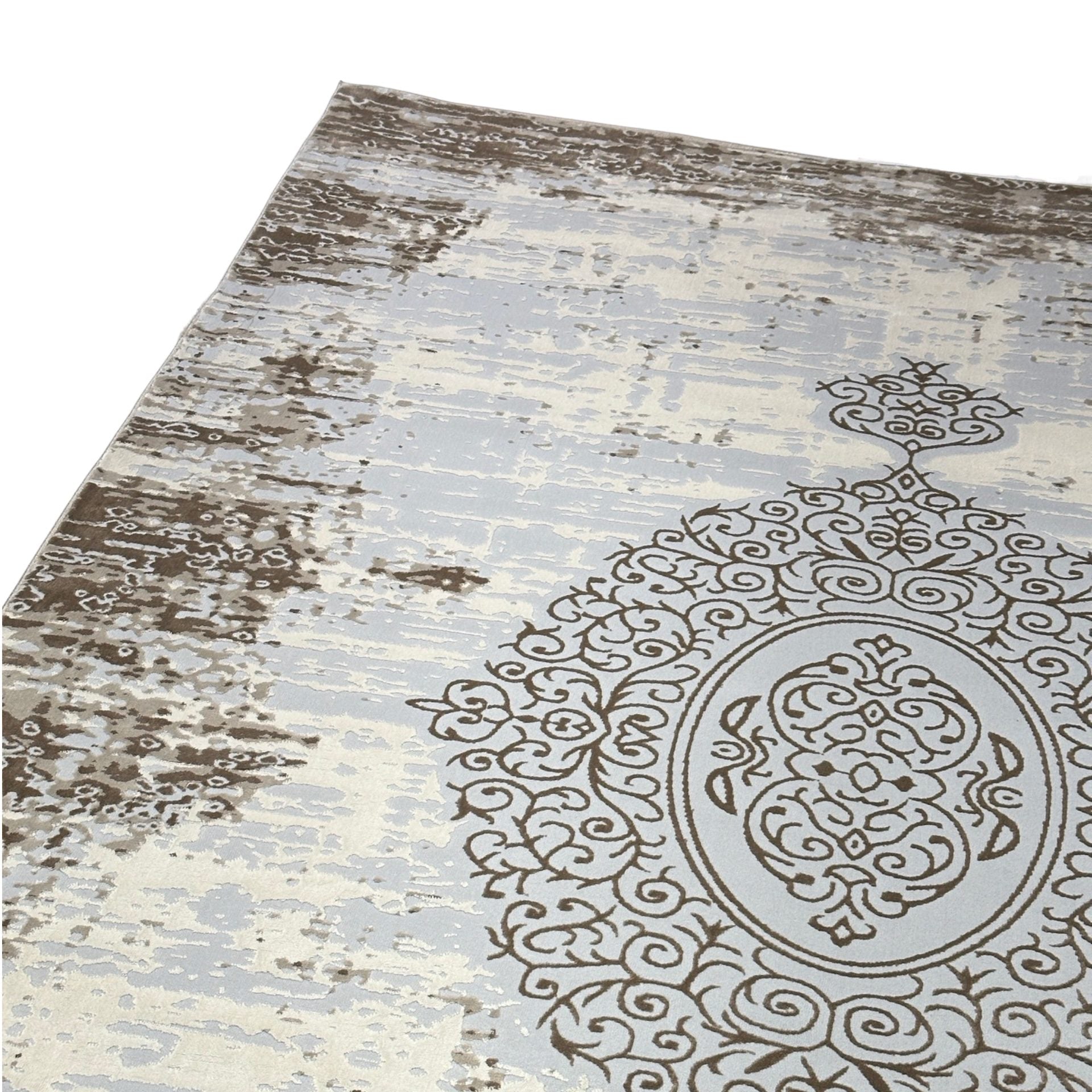 290 x 200 cm Persian Tabriz Design Machine-Made Rug, Grey