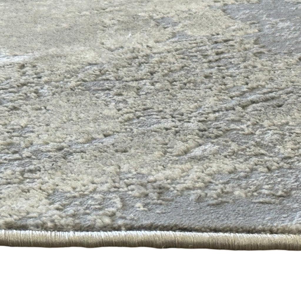 160 x 160 cm Modern Plain Grey Light Blue Round Rug