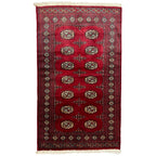 159 x 94 cm Hand Knotted Karachi Bokhara – Red Rug