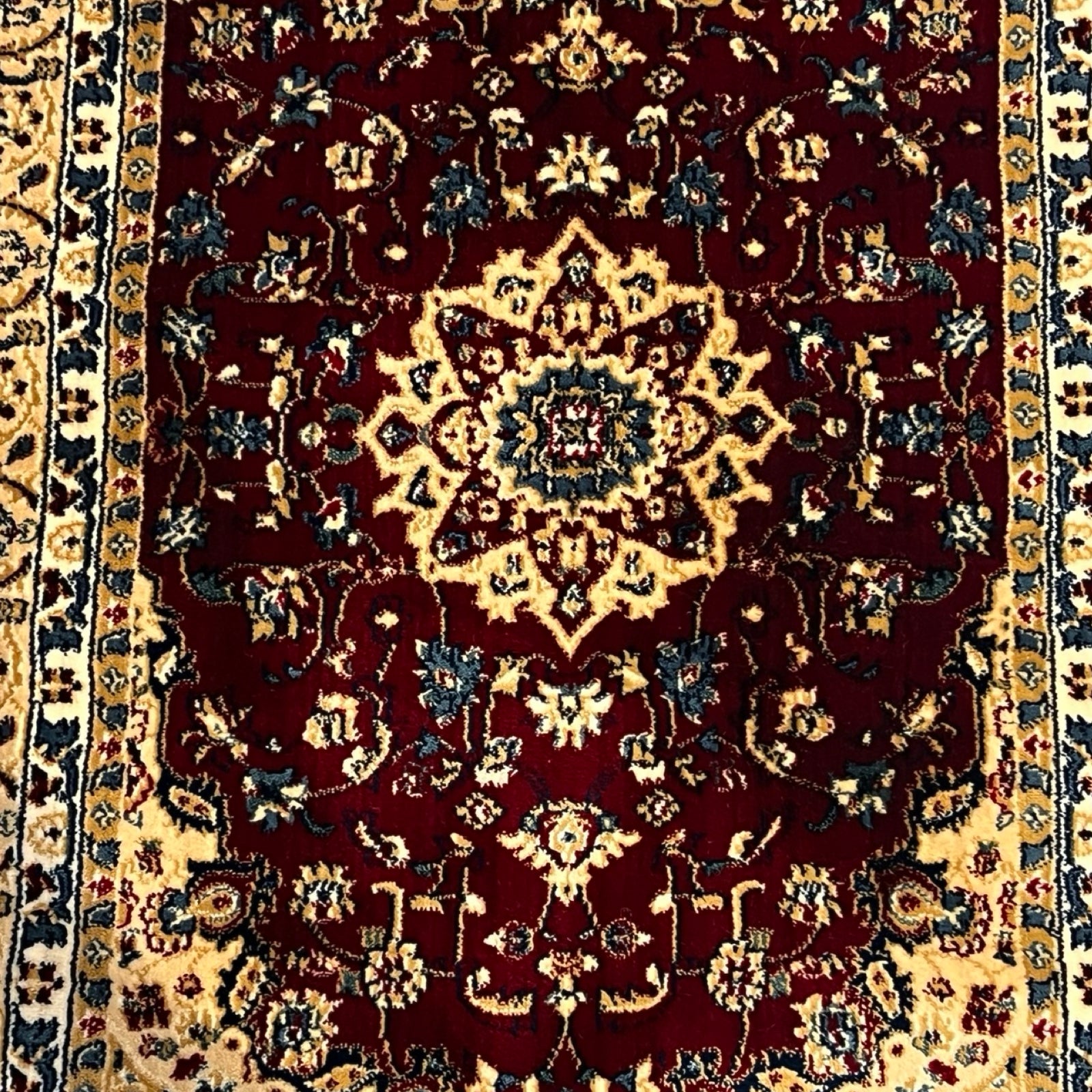 800 x 80 cm Persian Kashan Runner Rug, Machine-Made