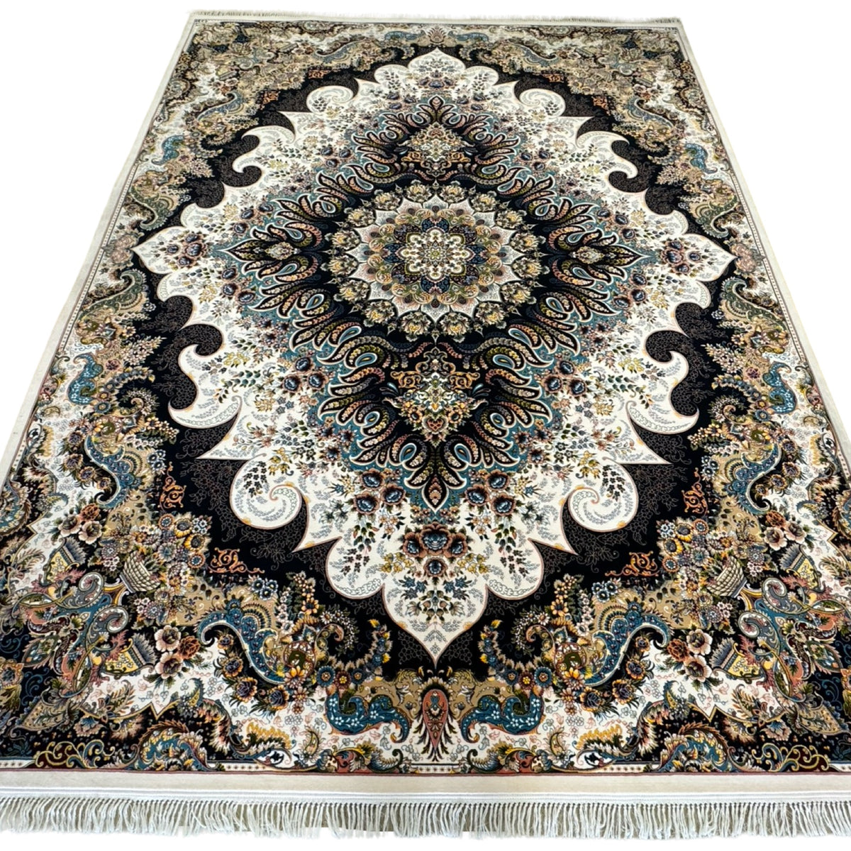 400 x 300 cm Imperial Floral Persian High Quality – White Beige Rug