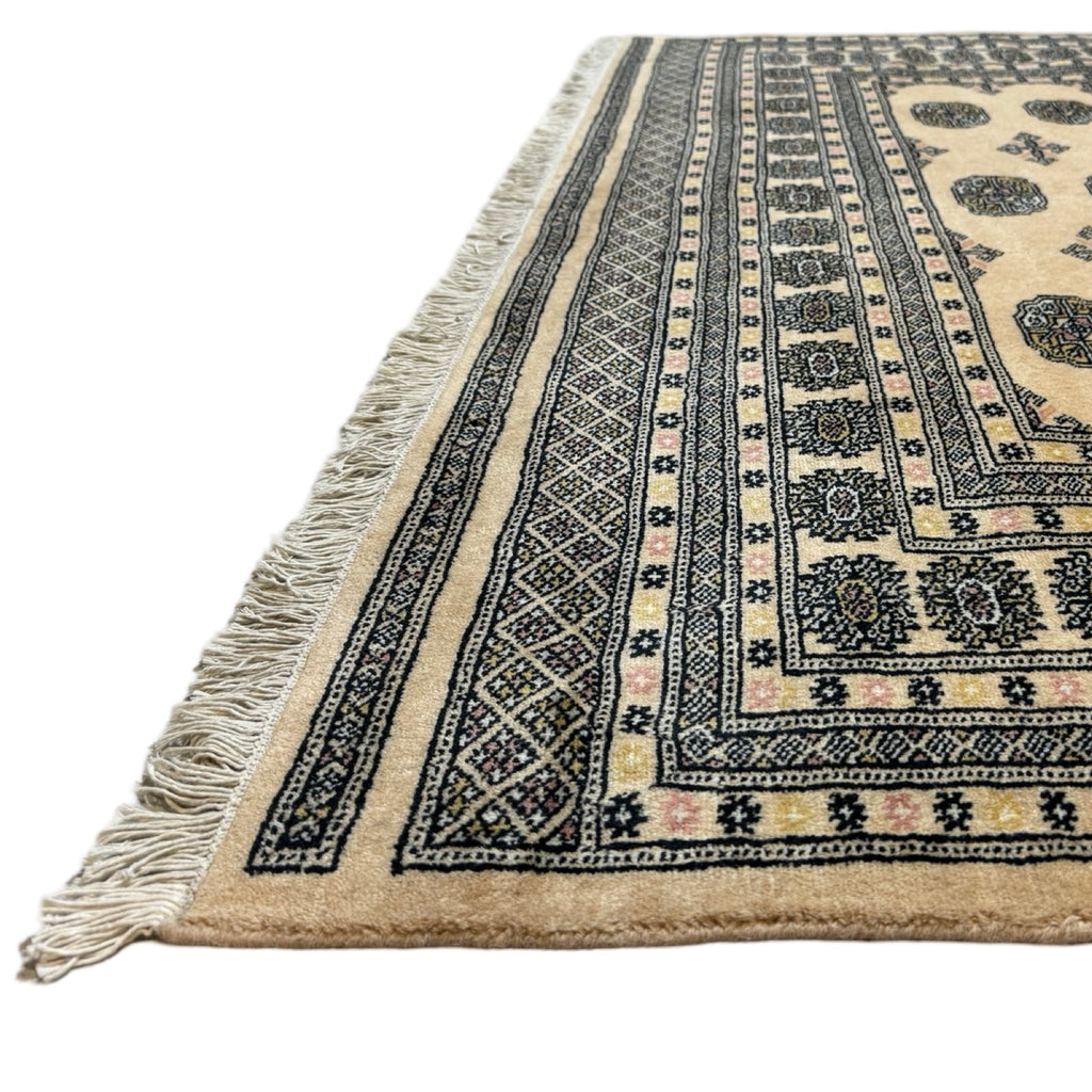 296 x 201 cm Hand-Knotted Karachi Bokhara – Beige Rug