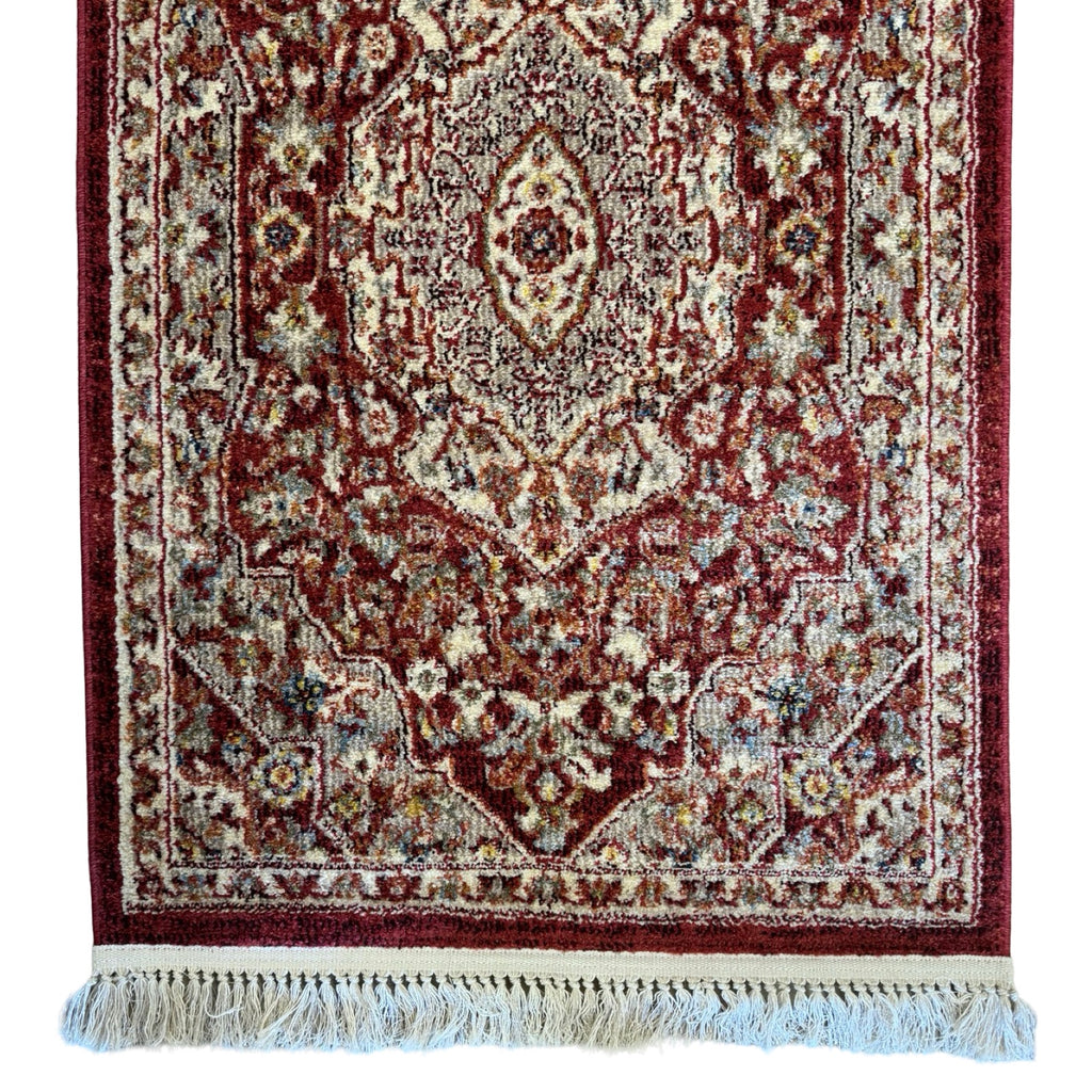 400 x 80cm Persian Tabriz Machine Made, Red Runner Rug