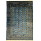 297 x 201 cm Hand Knotted Karachi Bokhara – Blue Rug
