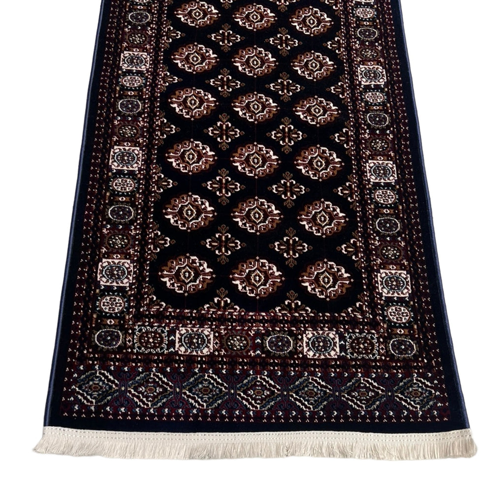 600 x 80cm Bokhara Machine Made, Navy Rug