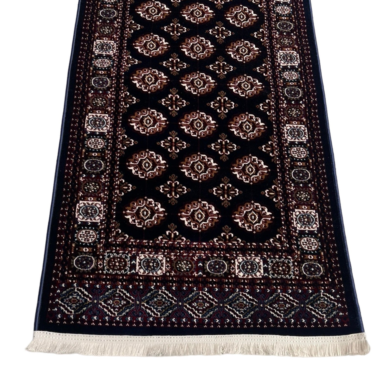 600 x 80cm Bokhara Machine Made, Navy Rug