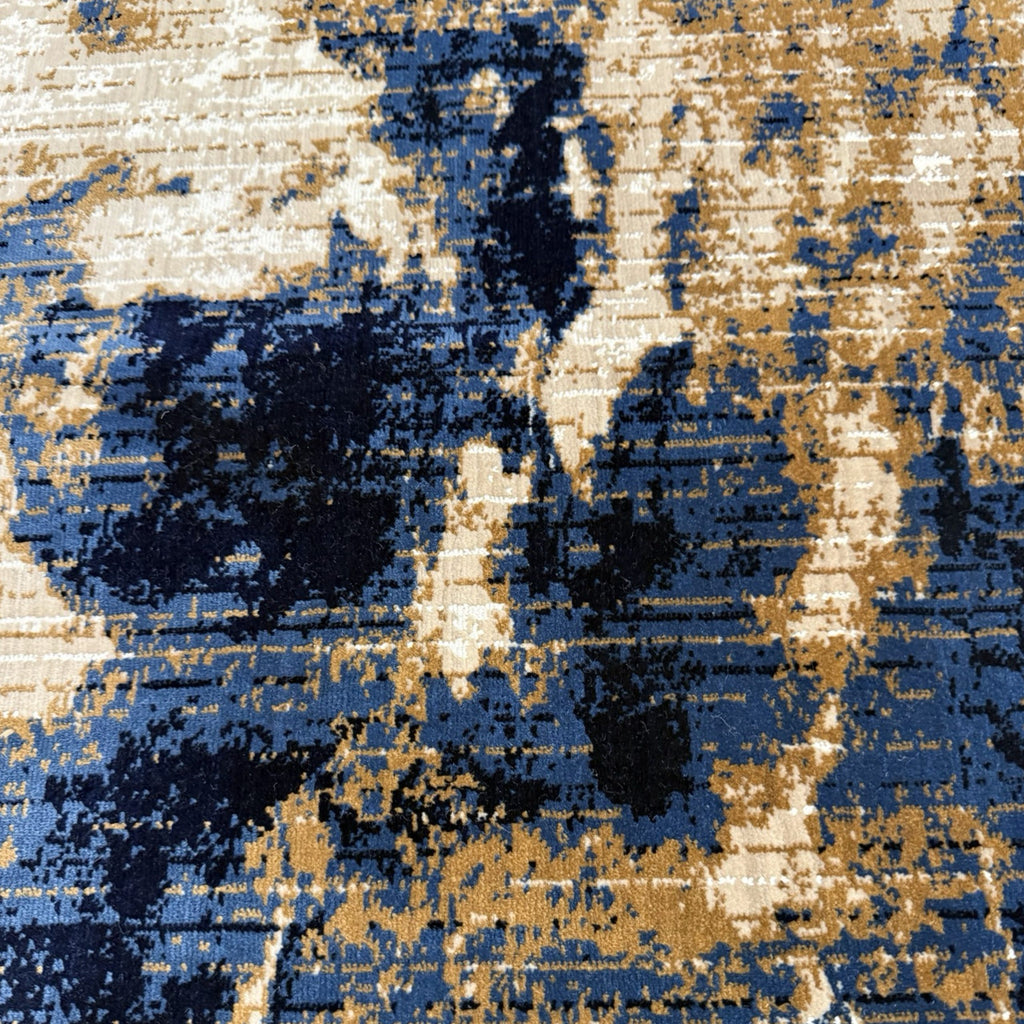 400 x 80 cm Modern Blue/Beige Runner Machine-Made