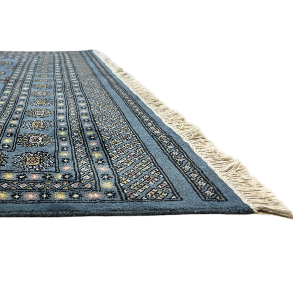 297 x 201 cm Hand Knotted Karachi Bokhara – Blue Rug