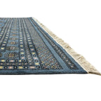 297 x 201 cm Hand Knotted Karachi Bokhara – Blue Rug