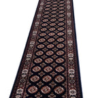 600 x 80cm Bokhara Machine Made, Navy Rug
