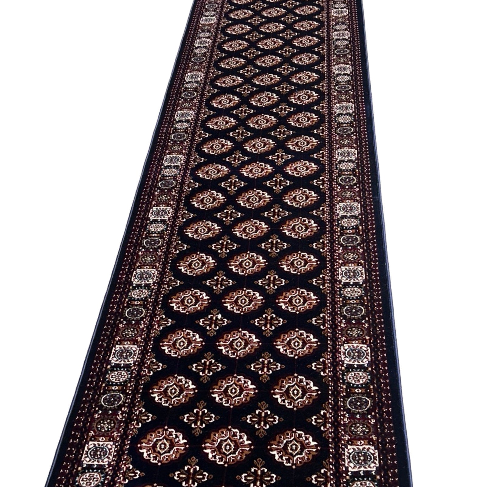 600 x 80cm Bokhara Machine Made, Navy Rug