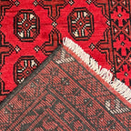 292 x 78 cm Hand Knotted Red Afghan Akche Wool Runner Rug
